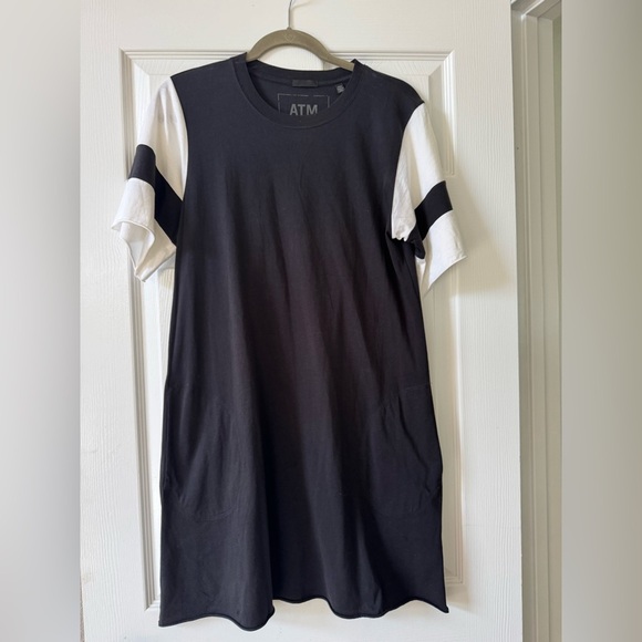 ATM
Women's Classic Jersey Striped Sleeve Crew Neck Dress
Size M - Picture 3 of 11